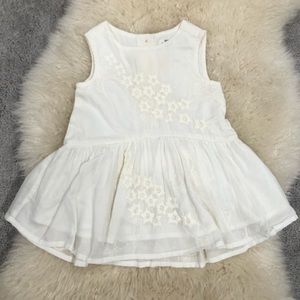 Zara Baby Girl Embroidered Cream Dress